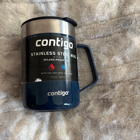 Contigo Blue and Silver Stainless Steel Mug - Picture 1 of 4